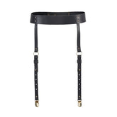 Bijoux Indiscrets Maze - Vegan Leather Adjustable Suspender Belt Butt Plugs